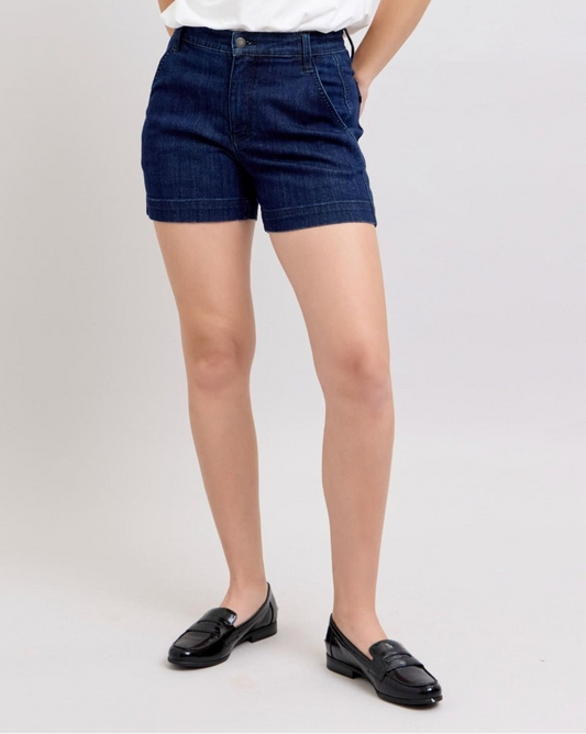 High Waist | Denim Trouser Shorts