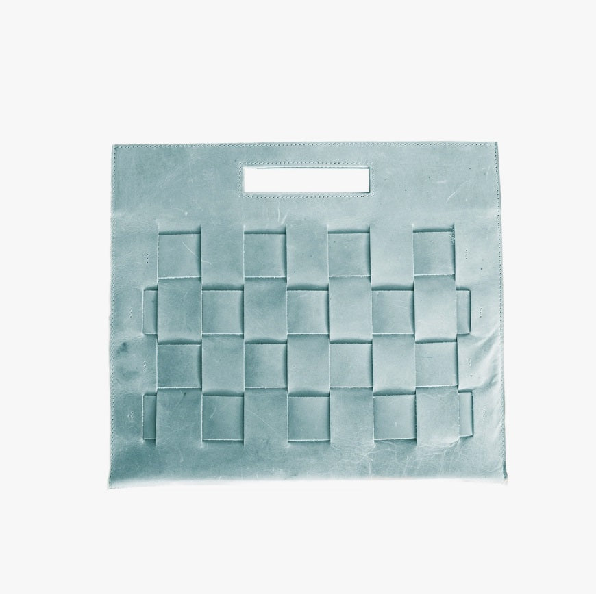 Woven Laptop Clutch | Glacial Gray