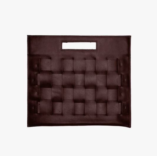 Woven Laptop Clutch | Walnut