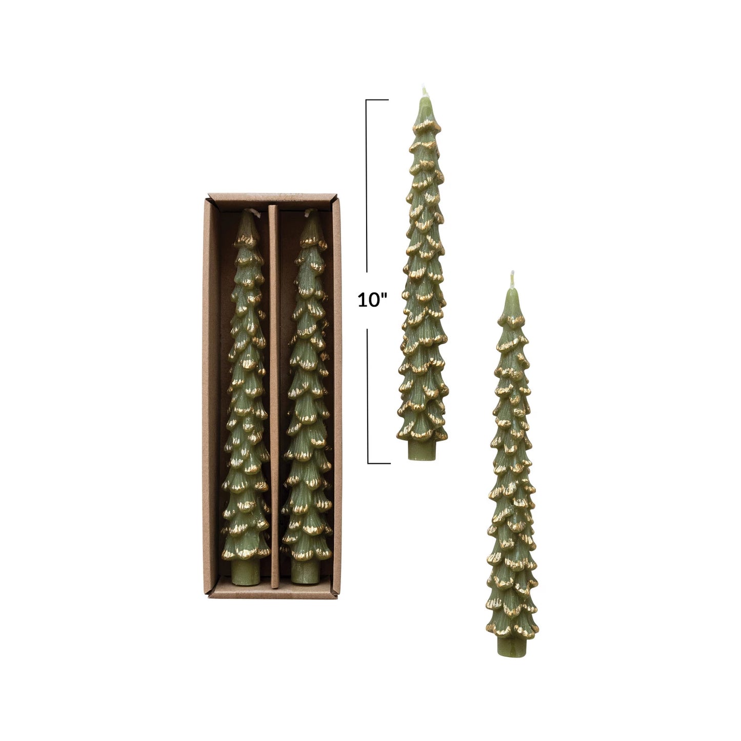 10" Tree Shaped Taper Candles