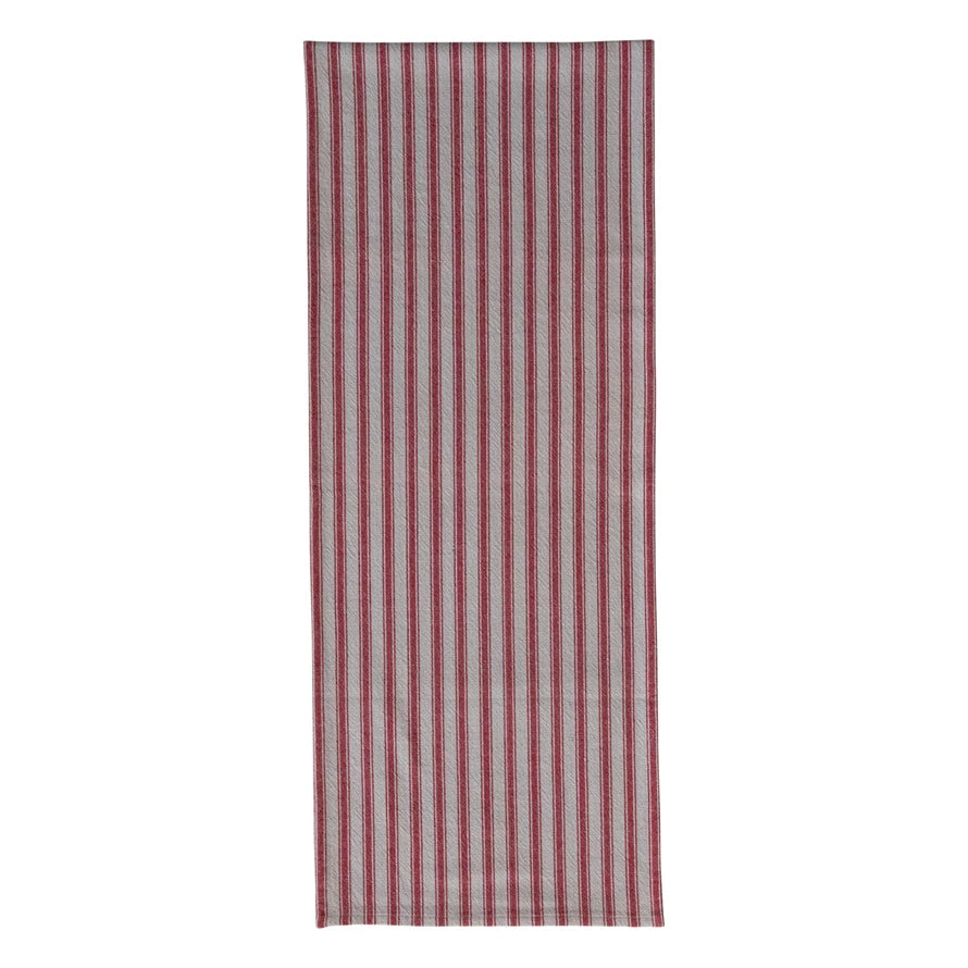Woven Cotton Striped Table Runner