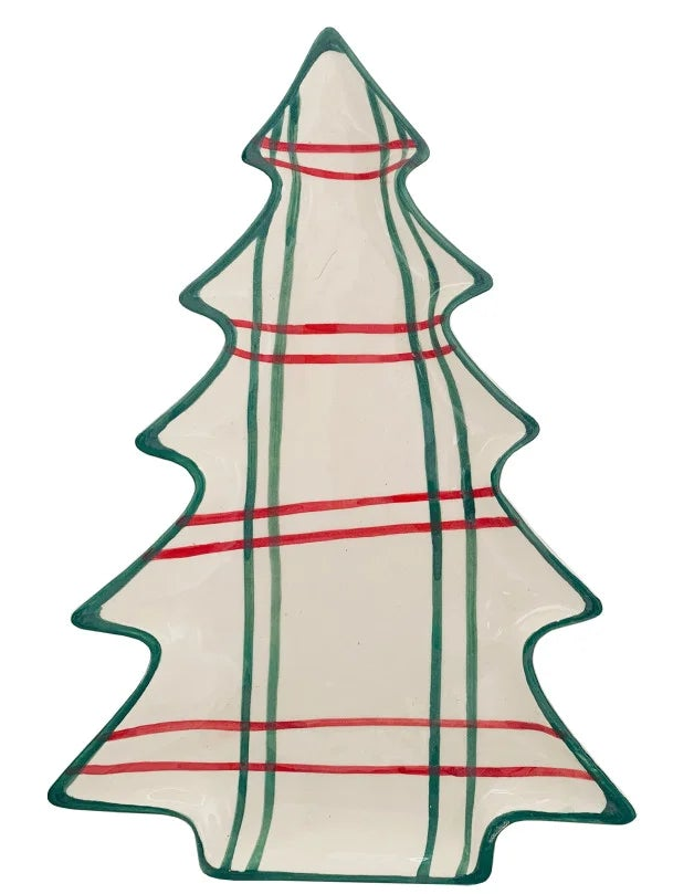 Hand-Painted Ceramic Tree Shaped Plates