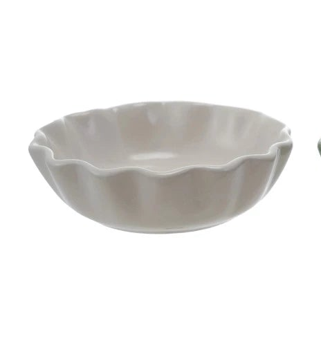 Stoneware Scalloped Bowl