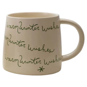 Stoneware Mug with Holiday Saying