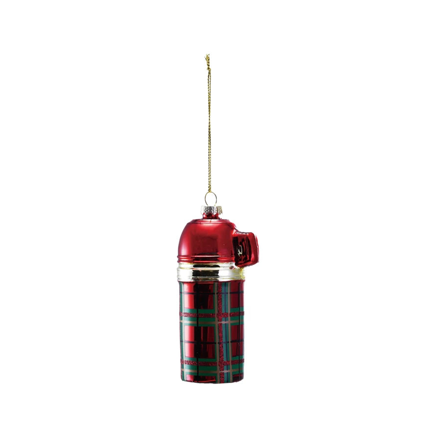 Glass Thermos Ornament