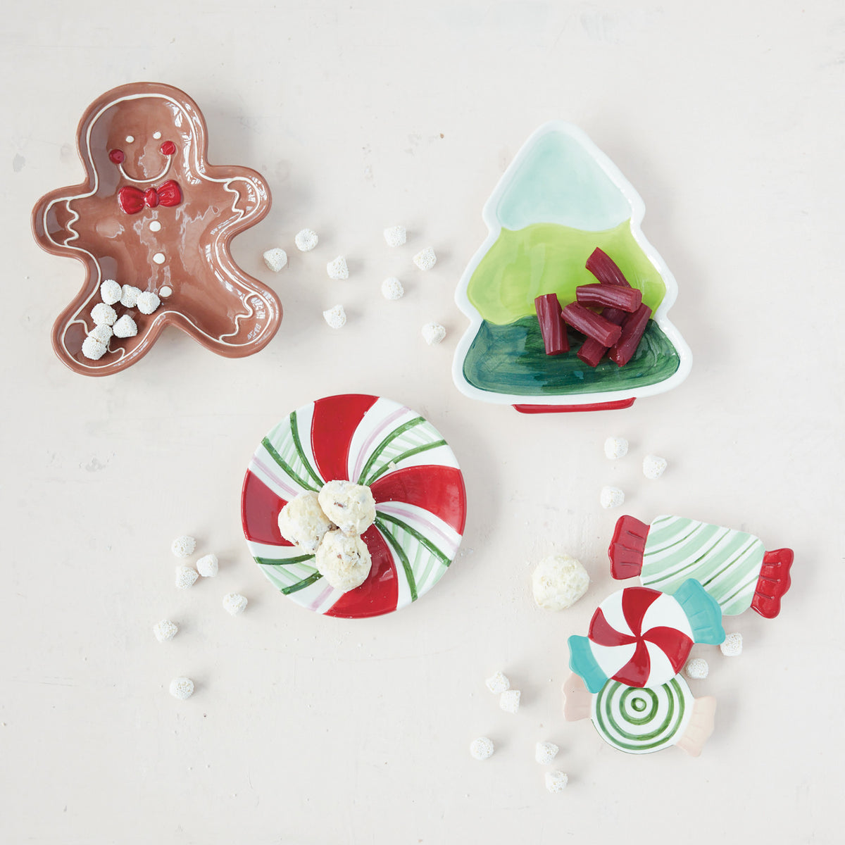 Ceramic Candy Striped Plate