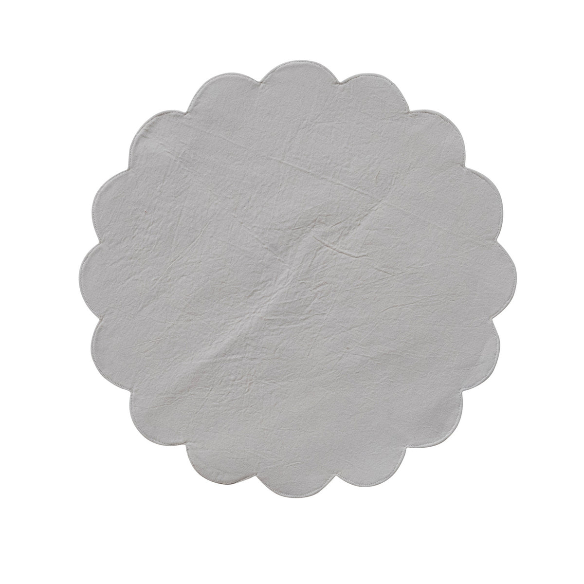 Woven Cotton Printed Scalloped Placemat