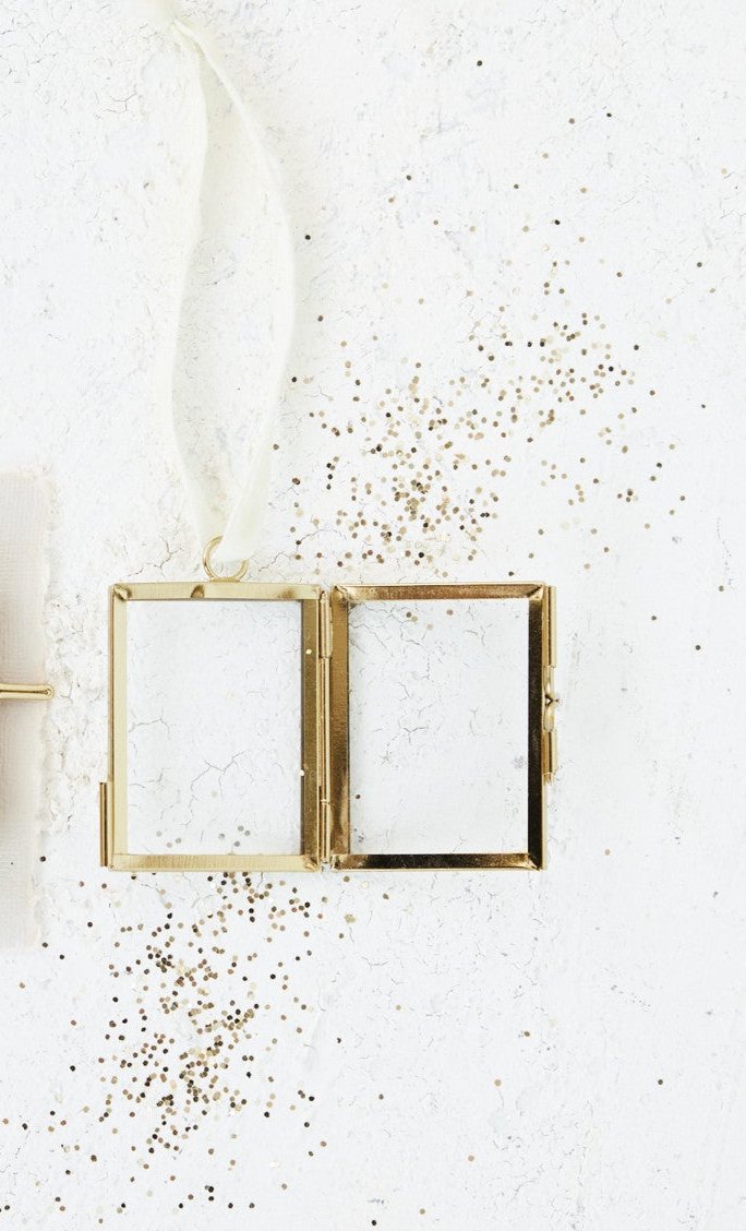 Brass & Glass Photo Frame Ornament