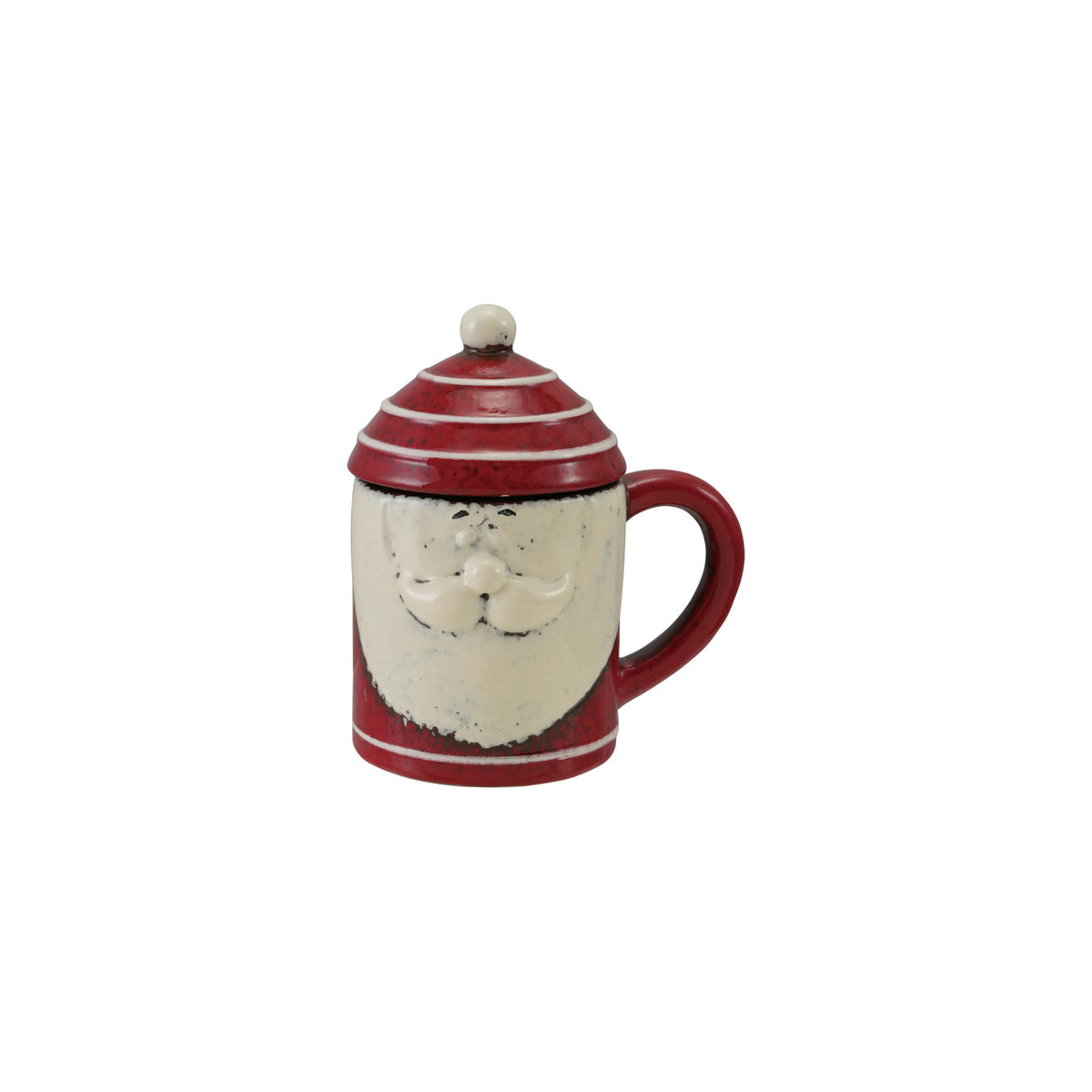 12 oz. Hand-Painted Ceramic Santa Head Shaped Mug