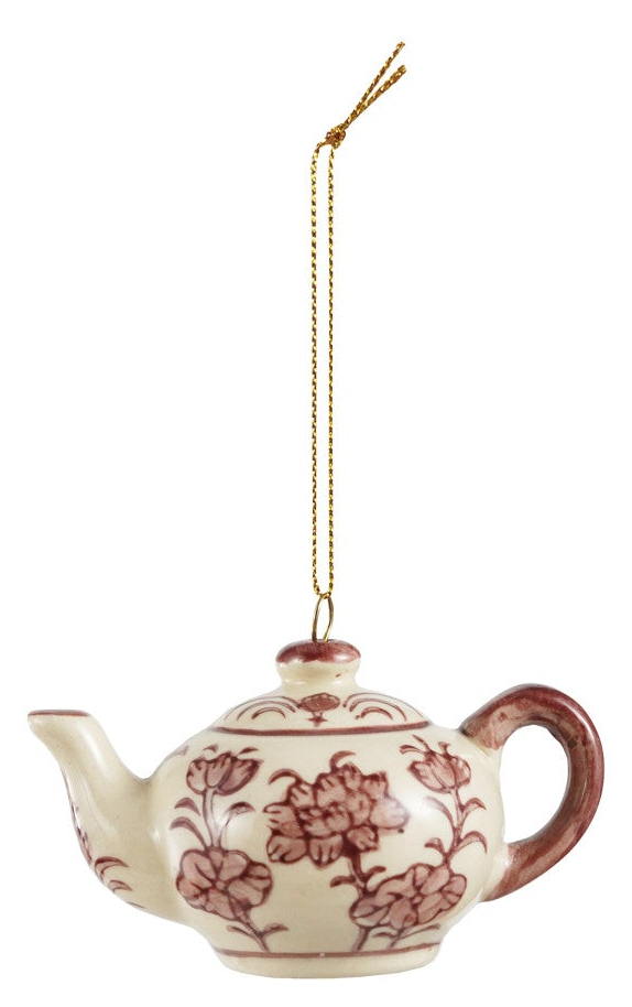Stoneware Teapot & Teacup Ornament