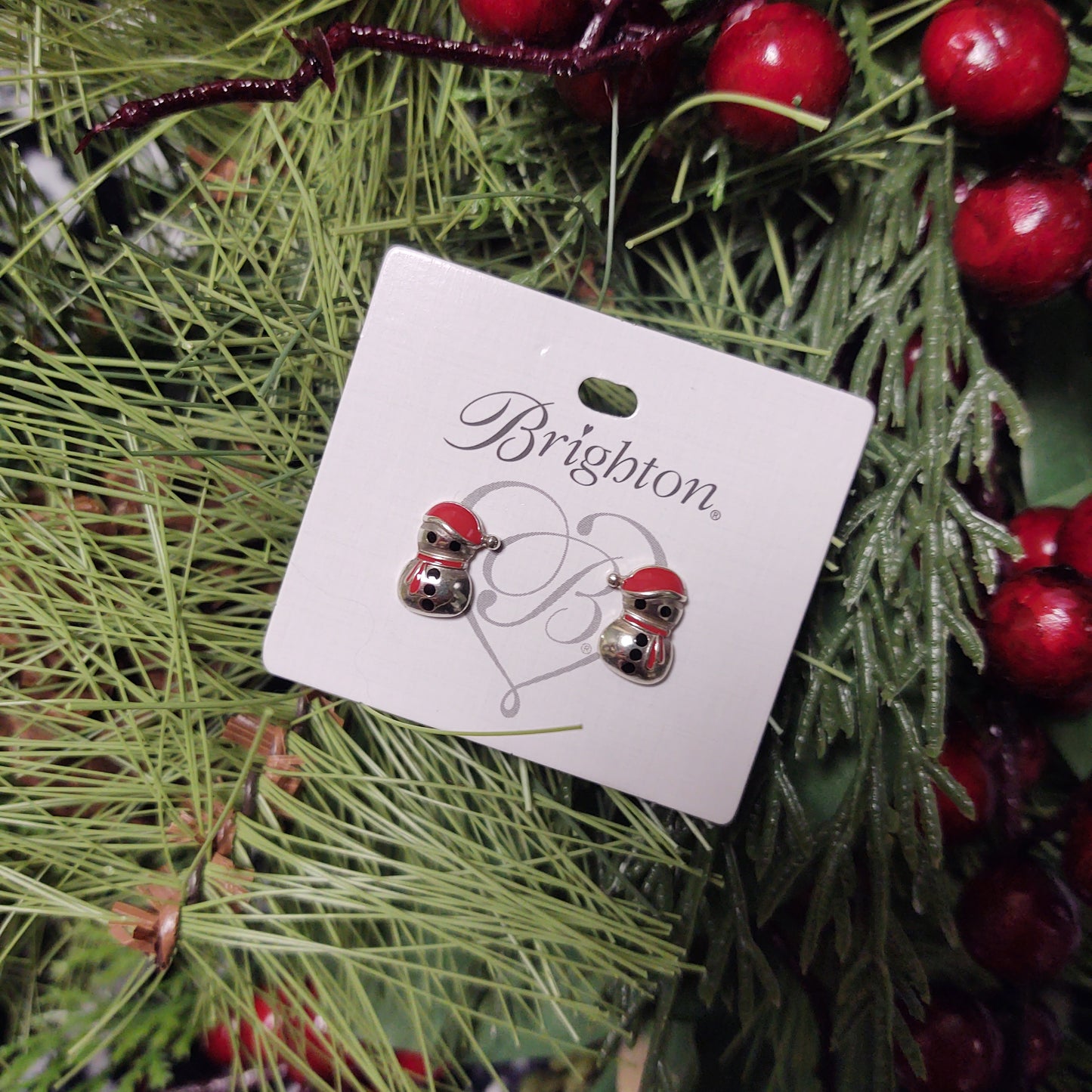 Polar Bear Travel Cosmetic + Brighton Snowman Earrings