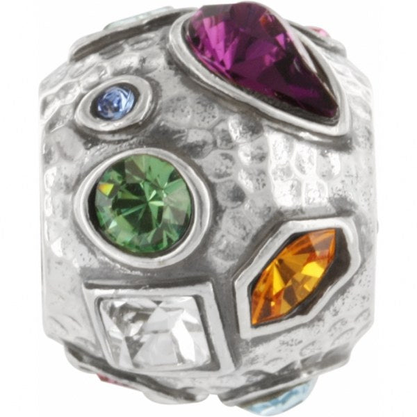 Sil/Stn Bejeweled Bead