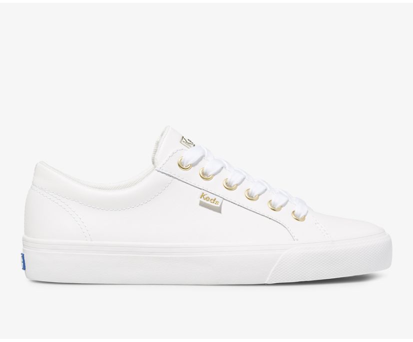 Jump Kick White Leather
