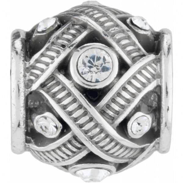 Sil/Stn ABC Lace Bead