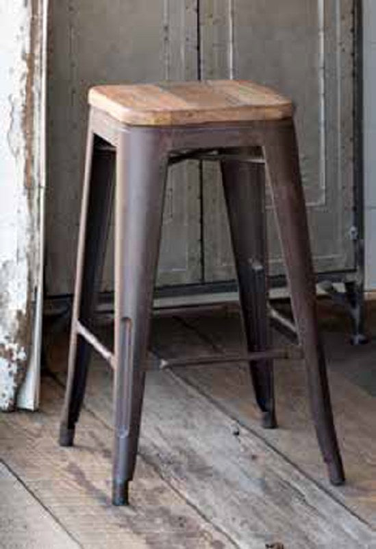 Elm Topped Barstool