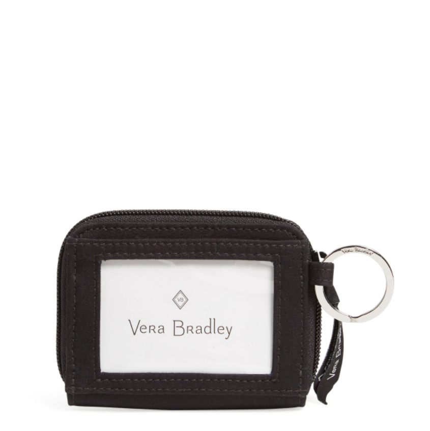 RFID Petite Zip-Around Wallet | Black