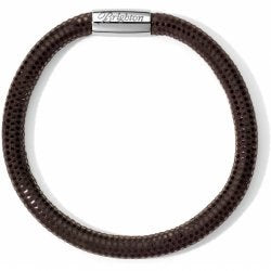 Woodstock Single Leather Bracelet | Chocolate M/L