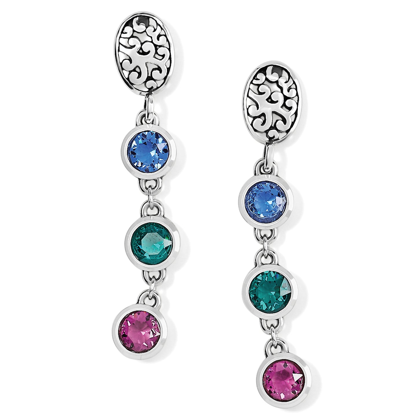 Elora Gems Dots Post Drop Earr
