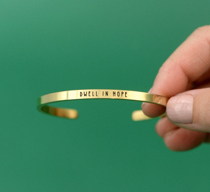 Silver Laurel Denise "Dwell in Hope" Cuff