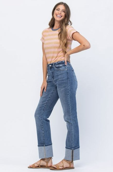 Hi-Rise | Straight Leg | Wide Cuff