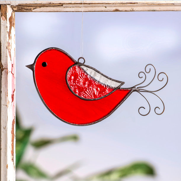 Glass Ornament | Red Bird