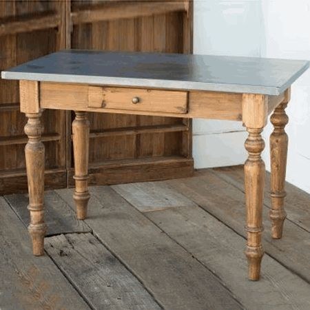 Zinc Top Cottage Table