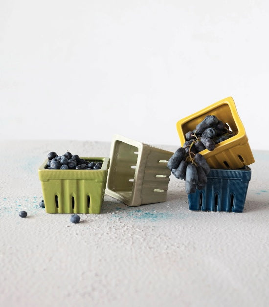 Stoneware Berry Basket