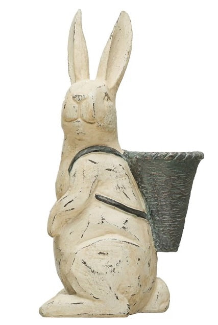 Resin Rabbit with Basket
