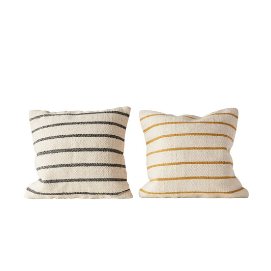Wool Blend Woven Stripe Pillow