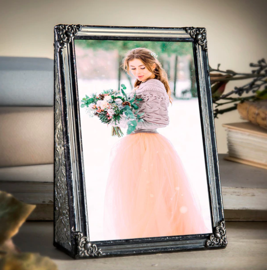 Fluted Vintage Glass Picture Frames