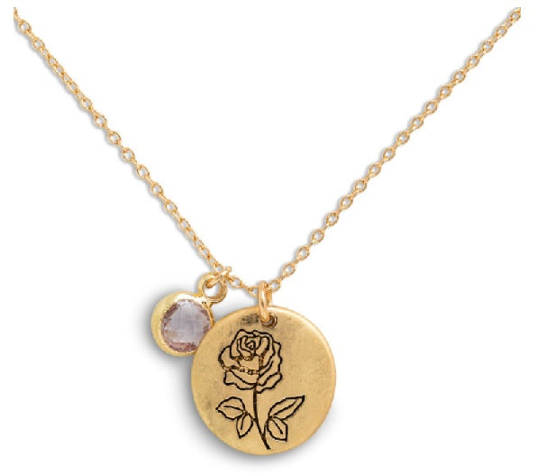 Birthstone Charm Necklace
