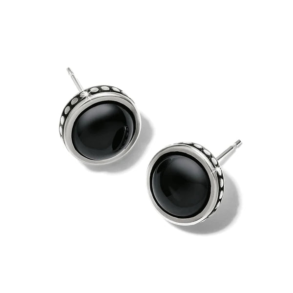 Pebble Dot Onyx Earring