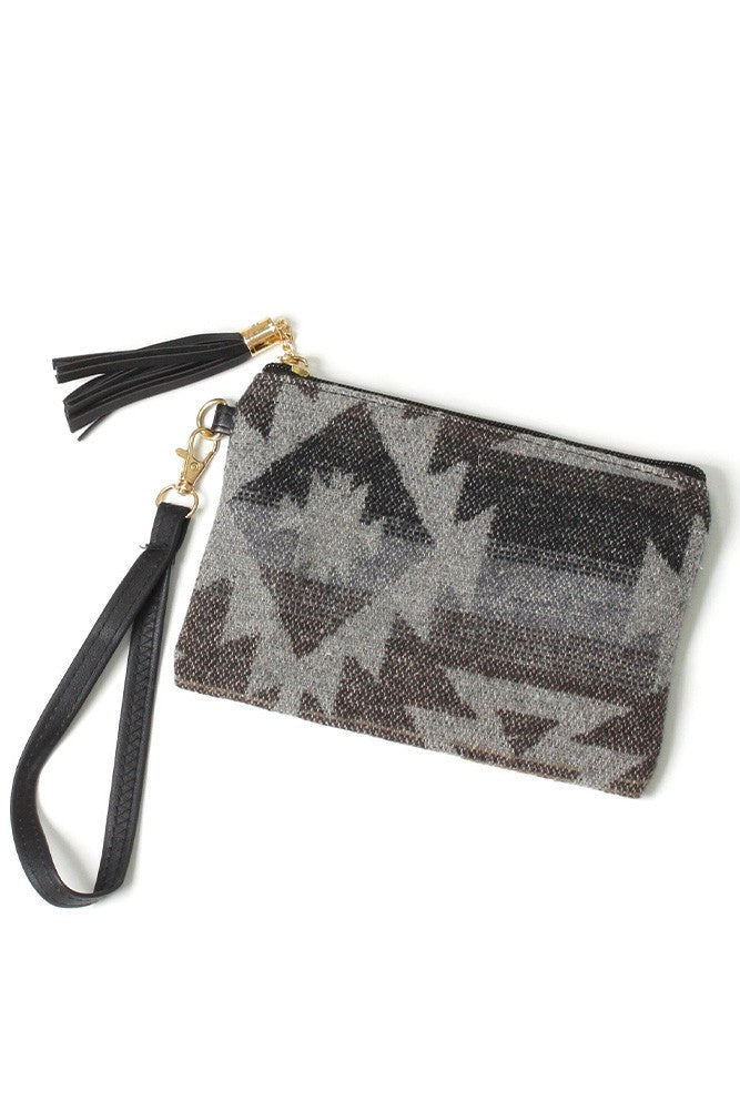 Western Print Crossbody Clutch