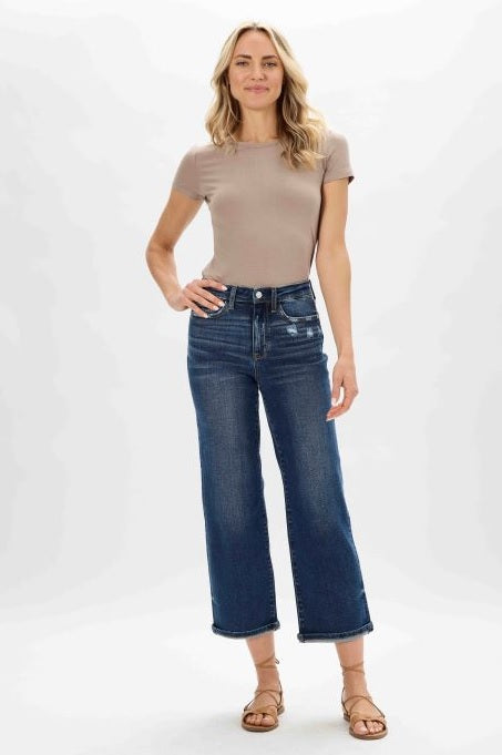 High Waist | Wide Leg | Distressed Jeans