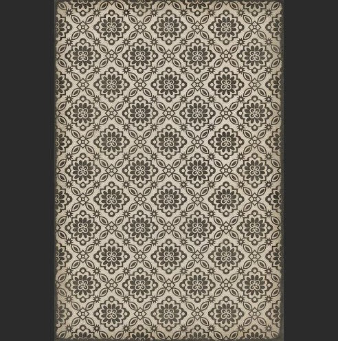 Vintage Vinyl Floorcloth | Williamsburg - Bookbinder - Davis | 20x30