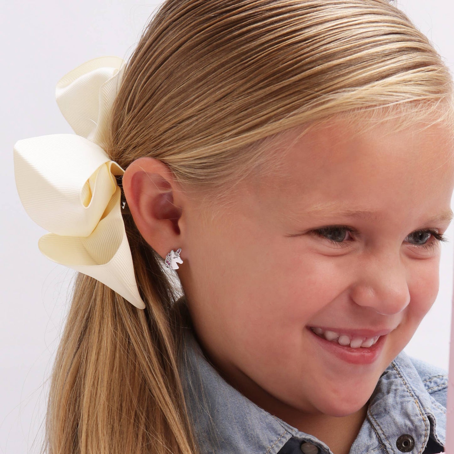 Pink Unicorn Earrings Kids