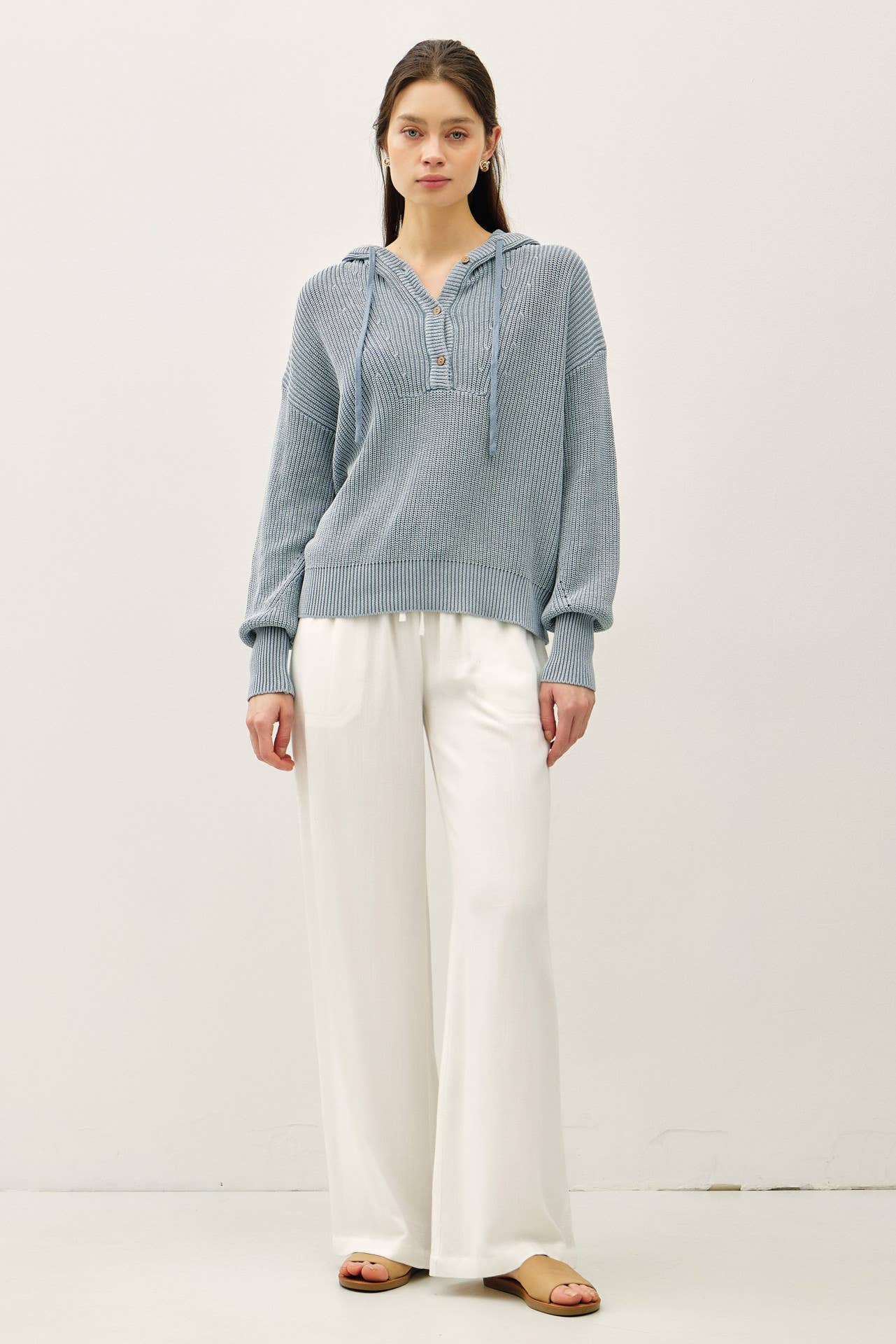 Chunky Henley Hoodie