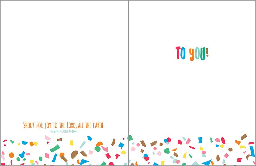 With Scripture Congratulations Greeting Card - Confetti