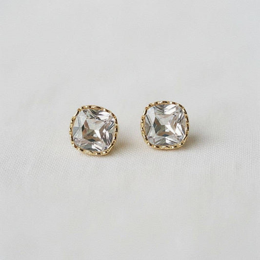 Square Zirconia Studs