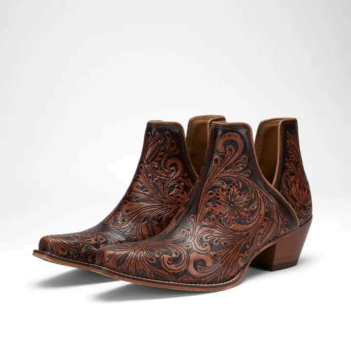 Myra Handtooled Booties