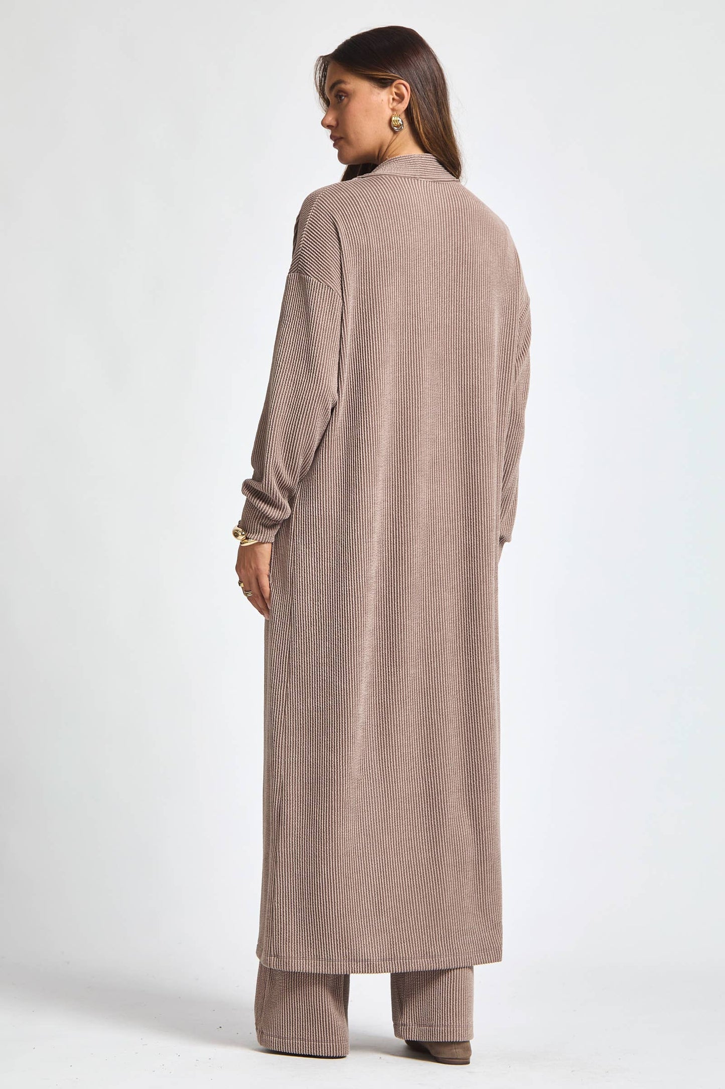Longline Cardigan + Relaxed Pants Set