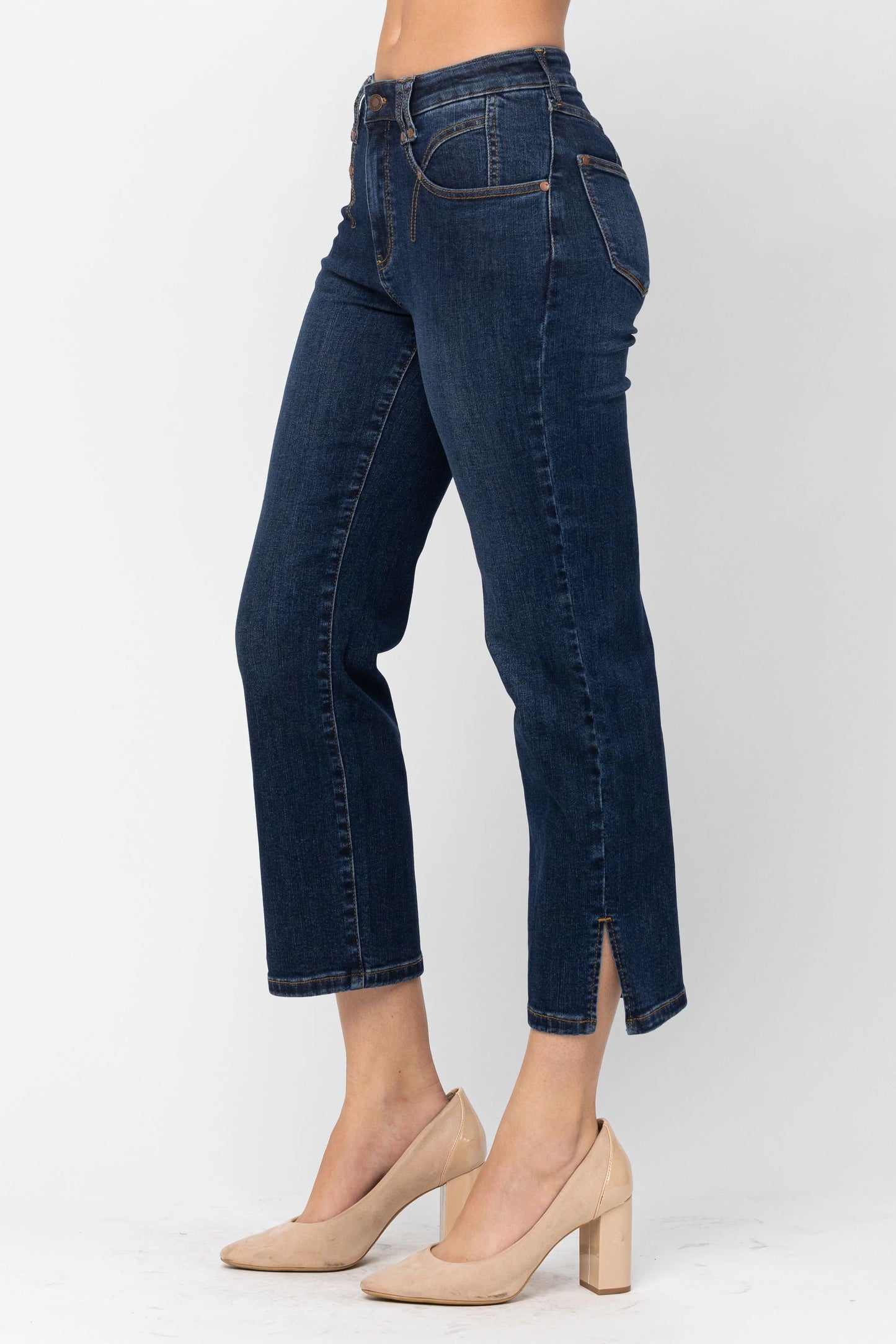 High Waist | Straight | Pocket Detail Jeans