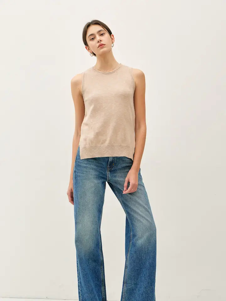 Raw Seam Knit Tank