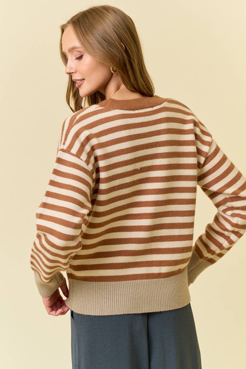 Button down Stripe Cardigan