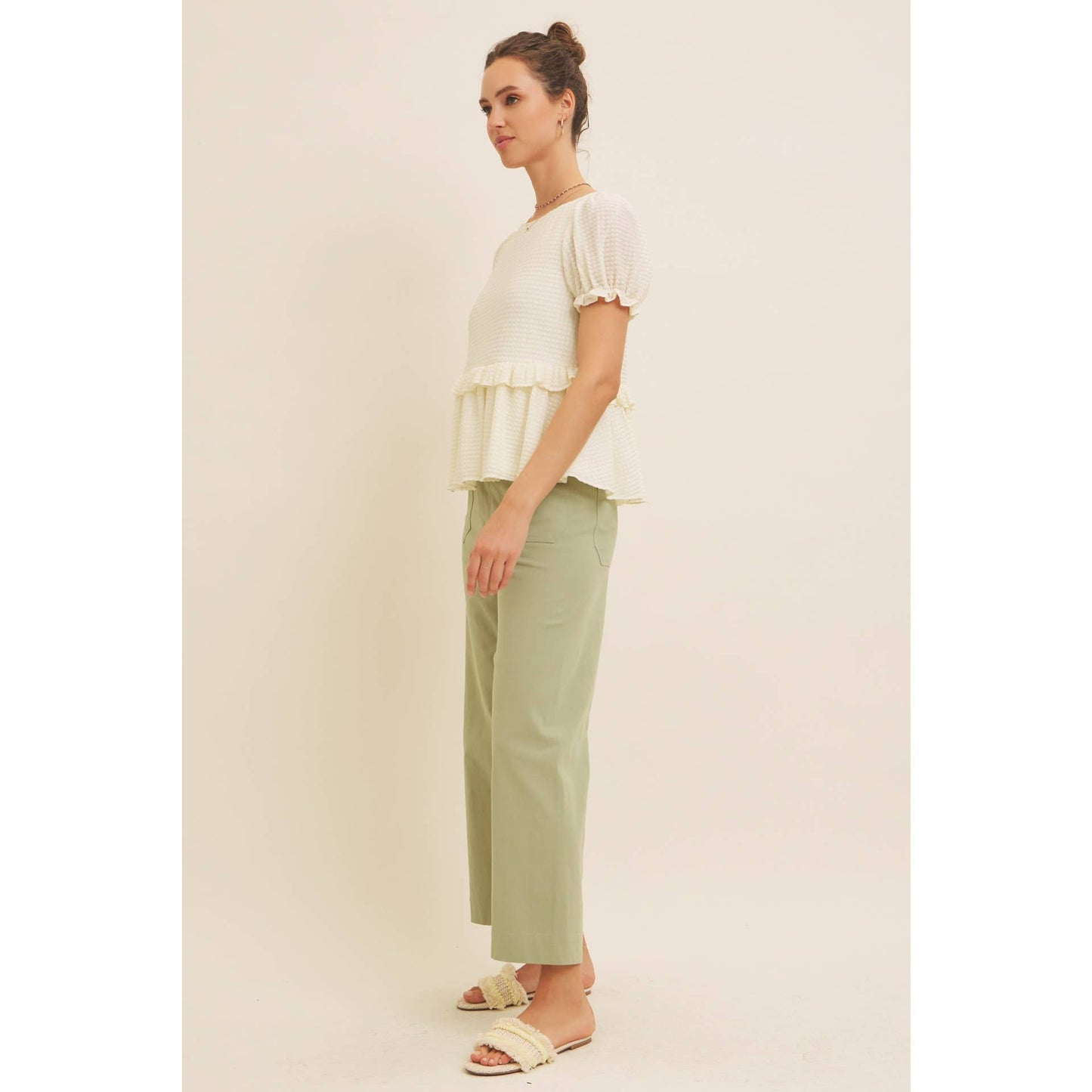 Ruffled Peplum Blouse