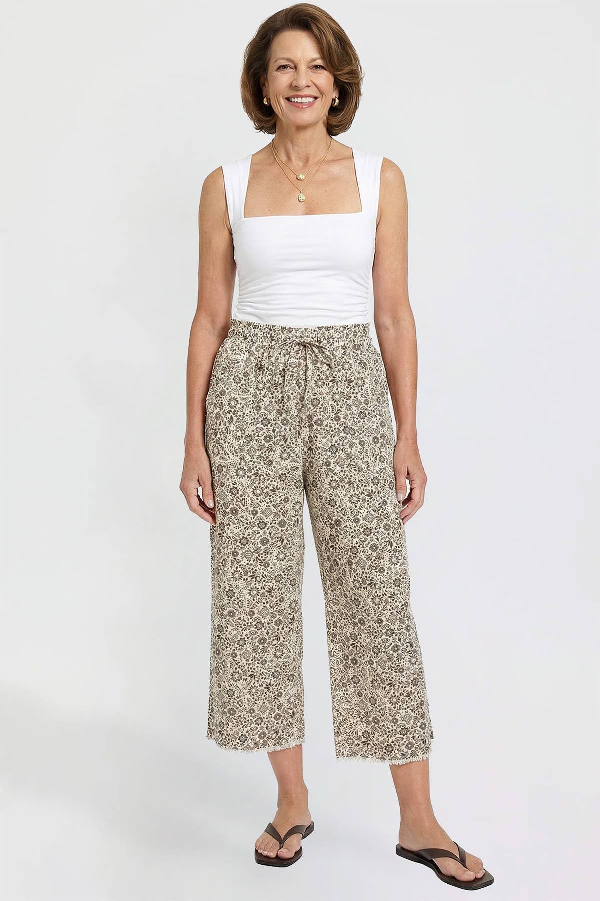 Linen Capri Pant