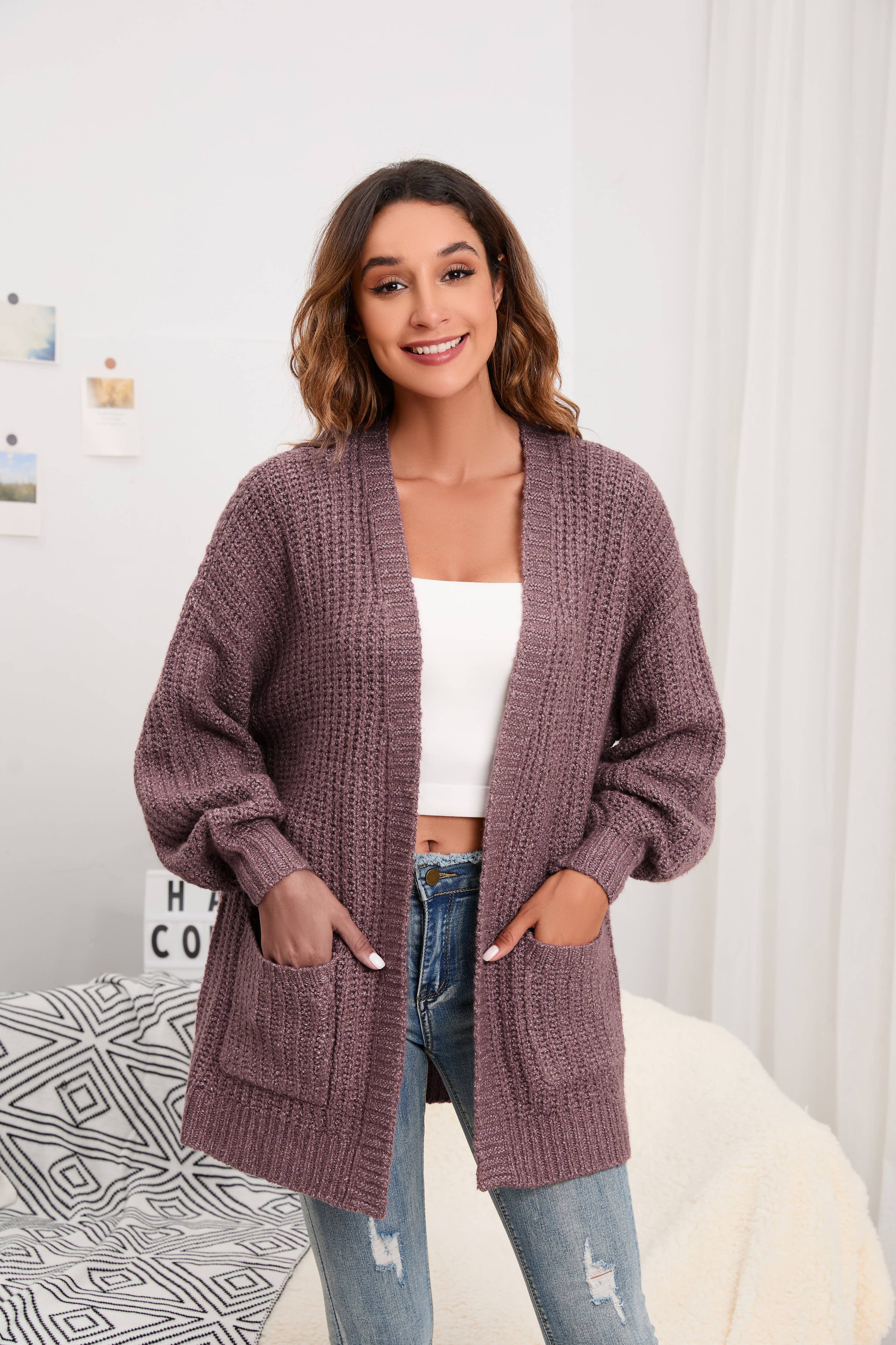 Oversized Cable Knit Cardigan – The English Garden