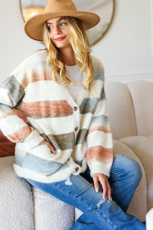 Striped Soft Cardigan