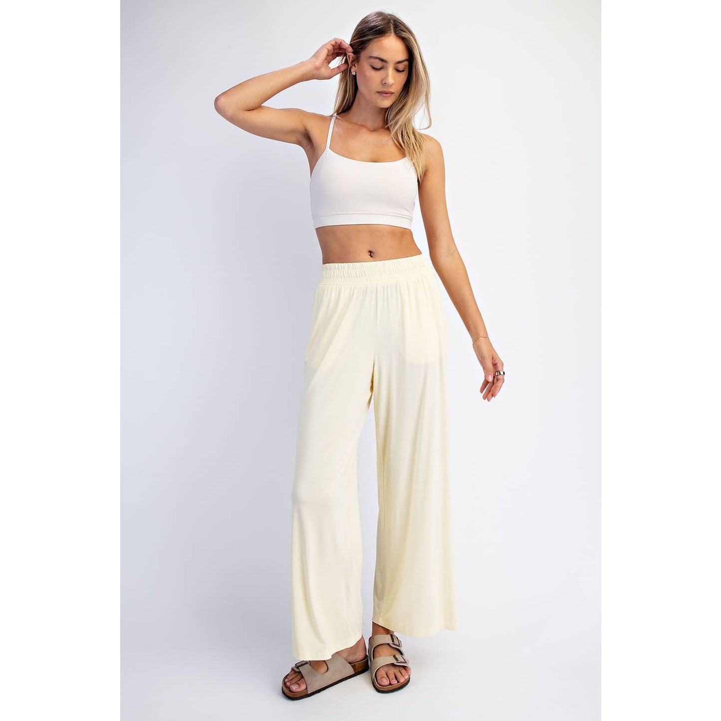 Cropped Wide Leg Pants