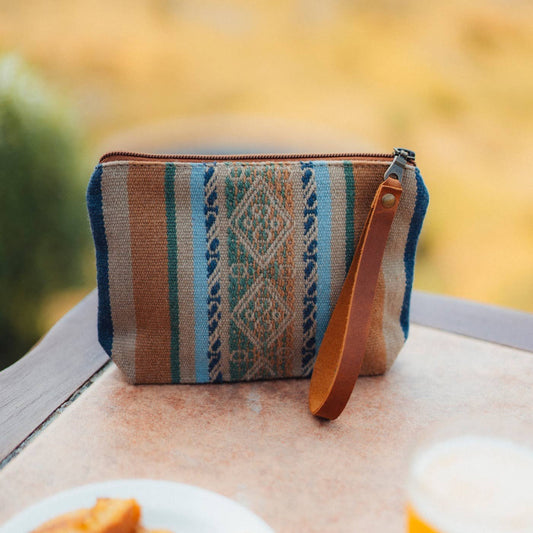 Makeup Pouch in Bolivian Wool | Mist